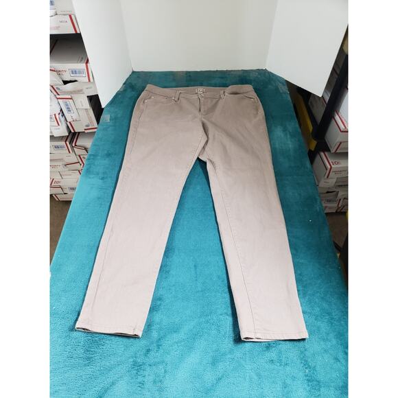 Loft Jeans Size 14 Womens Gray Stretch Denim Pants Ladies Mid Rise Modern Skinny - Picture 1 of 12